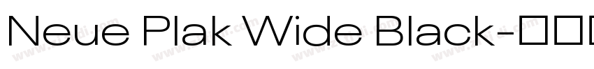 Neue Plak Wide Black字体转换